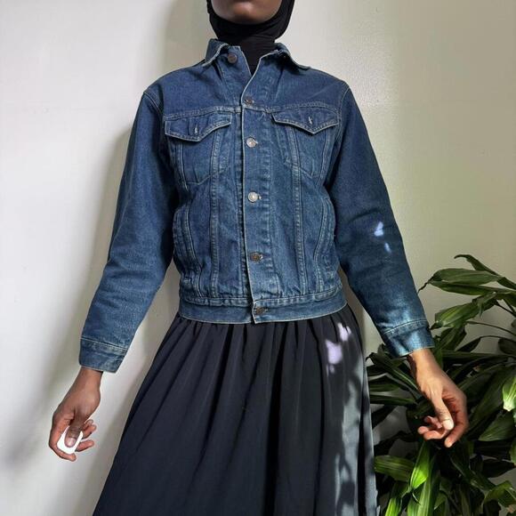 Vintage navy denim jacket size 36 - Picture 3 of 7